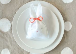 Lapin de Pâques en tissu