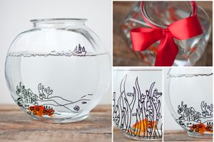 Petit bocal customisé pour poisson rouge