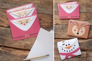 Jolies enveloppes pour lettres au Père Noël