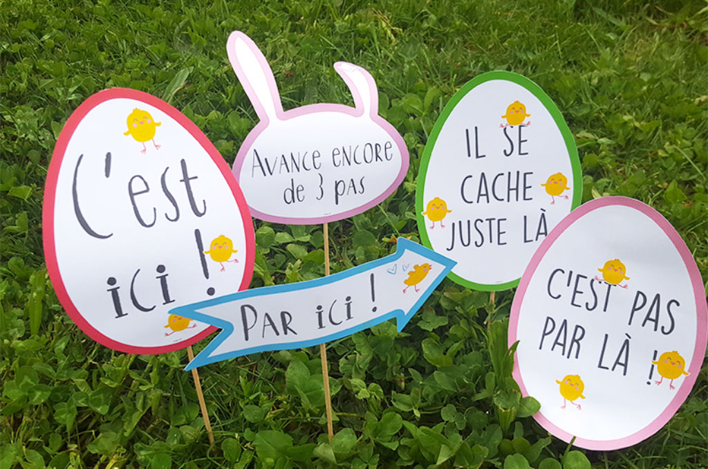 Pancartes pour Chasse aux Oeufs - Printable